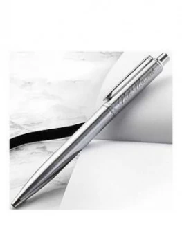 Image of Personalised Sheaffer Brushed Crome Pen, One Colour, Women