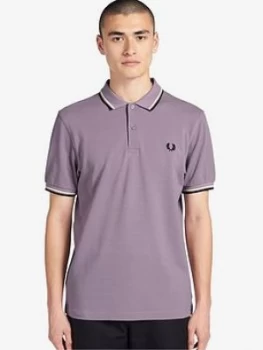 Image of Fred Perry Twin Tipped Polo Shirt - Lavender, Lavender Size M Men
