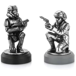 Image of Royal Selangor Star Wars Chesspiece Rebel Trooper and Stormtrooper (Pawn)