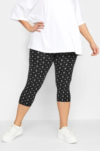 Image of Yours Cropped Leggings Black