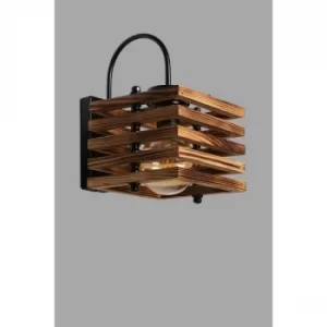 Image of Avni kare ah?ap yan?k aplik Brown Wall Lamp