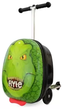Image of Flyte Darwin the Dinosaur 18" Green Scooter Suitcase