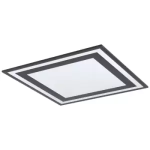 Image of Wall / Ceiling Light Black Modern 595mm Square Slim Panel 36W Built in LED