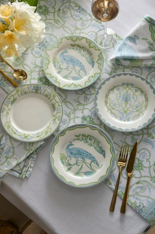 Image of Laurence Llewelyn-Bowen Laurence Llewelyn-Bowen 'Palm Court' Porcelain 4 Piece Side Plate Set Multi One Size Unisex 5056734225450