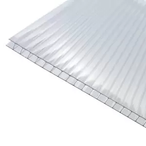 Image of Axiome Clear Polycarbonate Twinwall Roofing Sheet (L)3M (W)1000mm (T)6mm