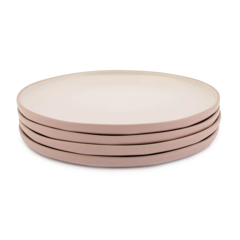Image of Jamie Oliver Big Love Perfect Plates, Stoneware, Set of 4, Pink, 27cm Pink