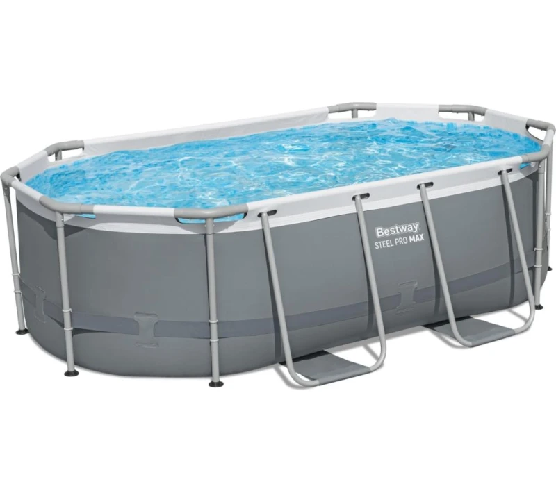 Image of BESTWAY 10ft x 33" Steel Pro MAX BW5614AGB-25 Oval Swimming Pool - Dark Grey 6941607365960