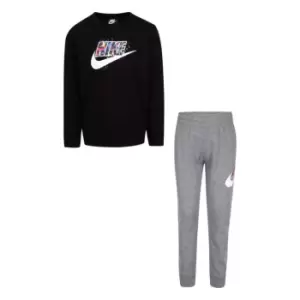 Image of Nike Crew Sweatshirt and Jogger Set Infant - Grey