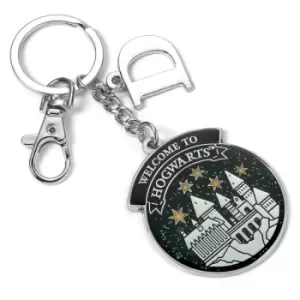 Image of Harry Potter Personalised Hogwarts Keyring D Initial