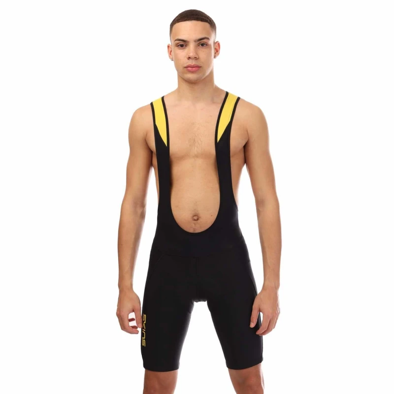 Image of Skins Cycle Thermal Bib Shorts Black male XS