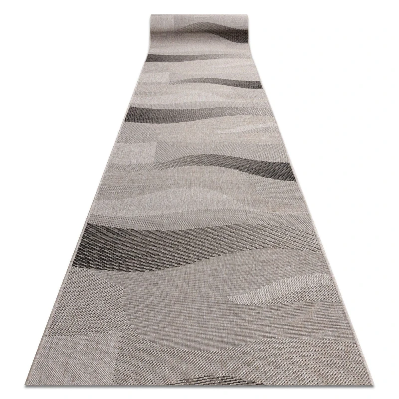 Image of RugsX Sizal Floorlux Runner in Silver Size: 70cm x 240cm Silver Unisex 70cm x 240 cm