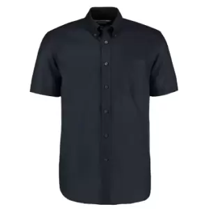 Image of Kustom Kit Mens Workwear Oxford Short Sleeve Shirt (21inch) (French Navy)