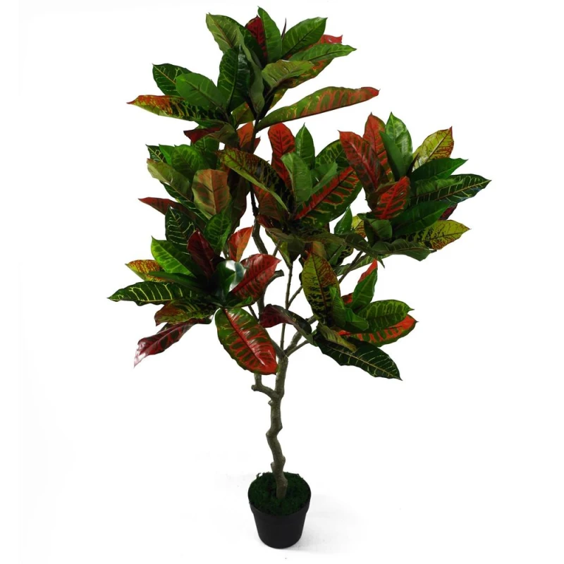 Image of Leaf Design 130cm Artificial Codiaeum Multicoloured House Plant