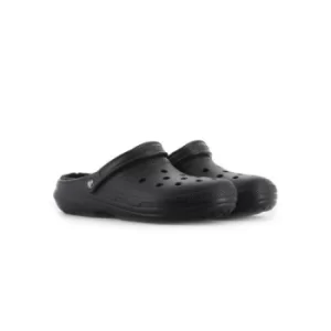 Image of Crocs Black Classic Fuzz-Lined Clog