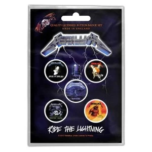 Image of Metallica - Ride the Lightning Button Badge Pack