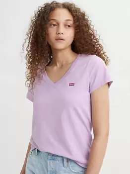 Image of Perfect V Neck Tee - Purple / Purple Rose