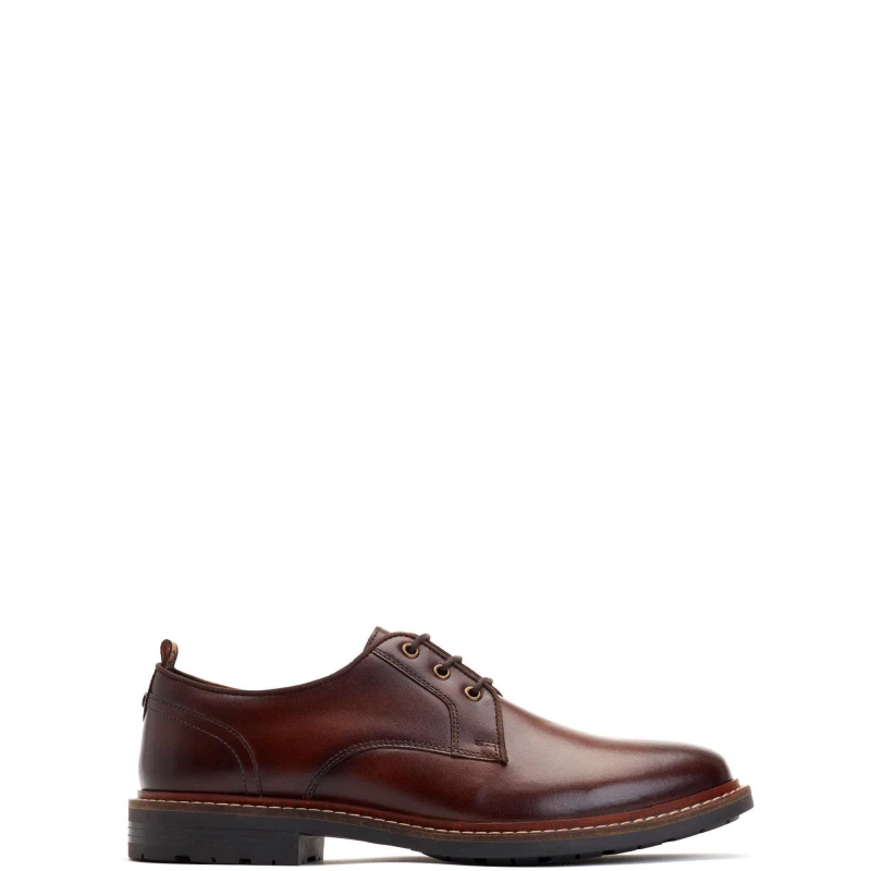 Image of Base London 'Dime' Leather Derby Brown
