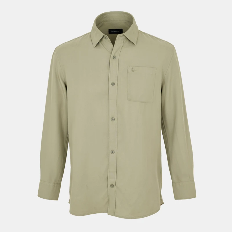 Image of Jack Wills Tencel Shirt - Beige Beige XS