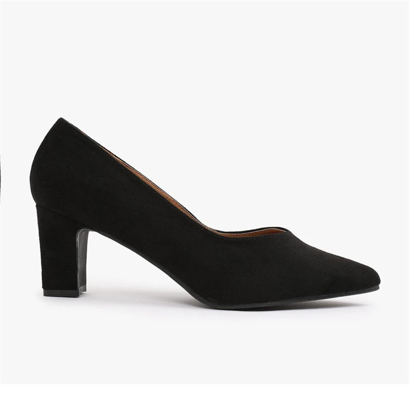 Image of Where's That From 'Ava' Block Heel With Pointed Toe Black