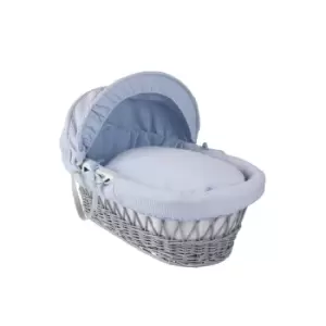 Image of Clair de Lune Waffle Grey Wicker Moses Basket