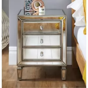 Image of Venetian Mirrored Bedside Table