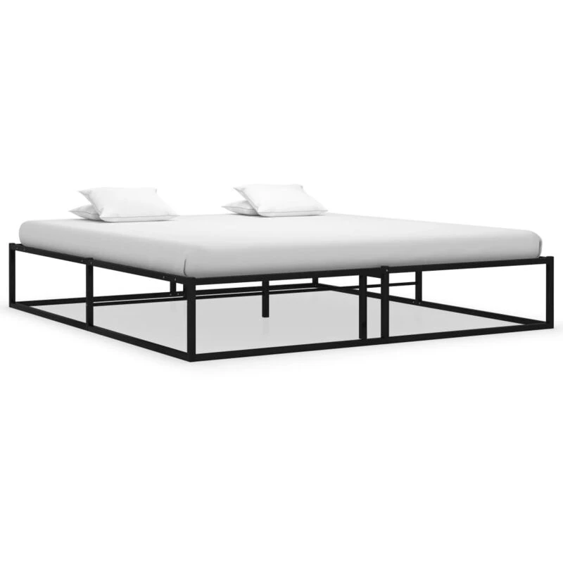 Image of VIDAXL Bed Frame without Mattress Black Metal 140x200cm Vidaxl 8720286162576