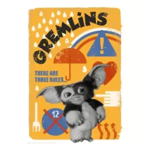 Image of Gremlins Art Print There are three Rules Limited Edition 42 x 30 cm