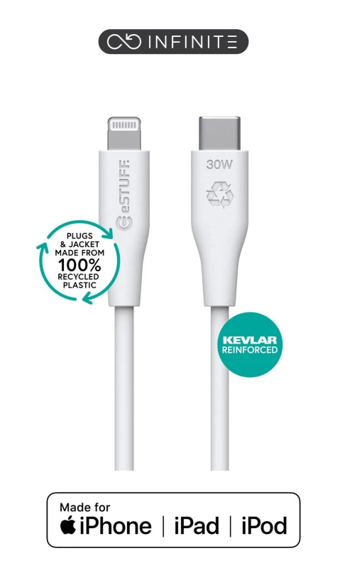 Image of eSTUFF ES602170-BULK lightning cable 1m White