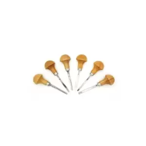 Image of 580006 Stubai 6 Piece Palm Wood Carving Tool Set