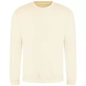 Image of AWDis Just Hoods AWDis Unisex Crew Neck Plain Sweatshirt (280 GSM) (S) (Cream)