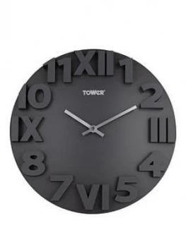 Image of Tower Infinity Stone Slate Grey Wall Clock