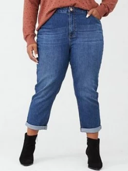 Image of Oasis Curve Curve Boyfriend Jeans - Dark Wash