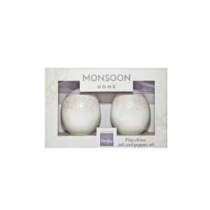 Image of Denby Monsoon Lucille Gold Salt and Pepper Pots