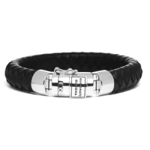Image of Mens Buddha To Buddha Ben Leather and Silver Bracelet 544BL