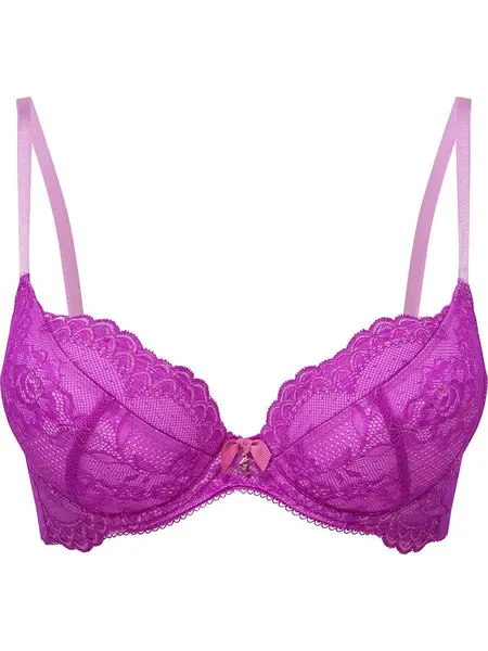 Image of Gossard Superboost Lace Padded Plunge Bra Fuchsia