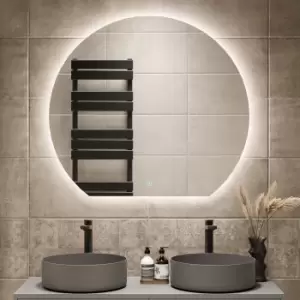 Image of Semi Circle LED Bathroom Mirror with Demister 1000 x 900mm - Ara