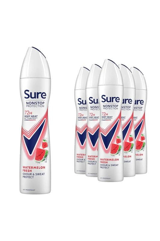 Image of Sure Women 'Antiperspirant' 72H Protection Fresh Advance Deo, 6x250ml White female