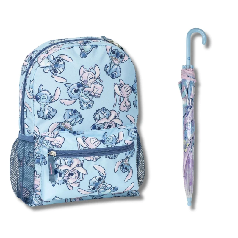 Image of Disney Stitch Stitch Backpack & Umbrella Set (5138/0804) Blue unisex 5138/0804