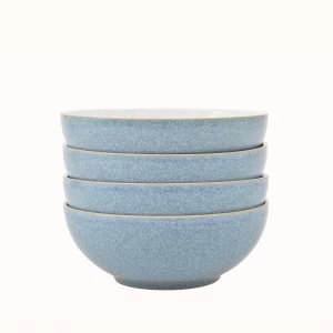 Image of Denby Elements Blue 4 Piece Cereal Bowl Set
