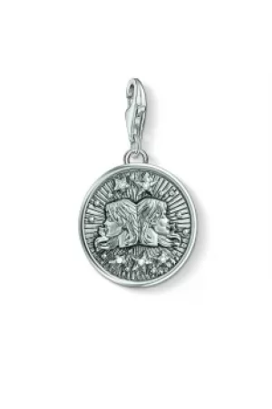Image of Ladies Thomas Sabo Sterling Silver Charm Club Zodiac Sign Gemini Charm 1642-643-21