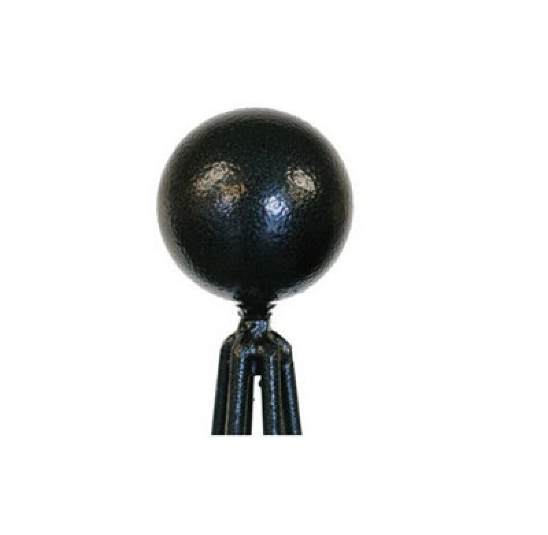 Image of Poppy Forge Large Ball Top - Decorative Top For Garden Plant Support - Solid Steel - Black