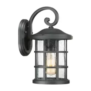 Image of Outdoor IP44 1 Bulb Wall Light Lantern Earth Black LED E27 60W d02192