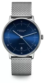 Image of STERNGLAS S02-NA06-MI04 Naos Automatic 38mm Blue / Silver Watch
