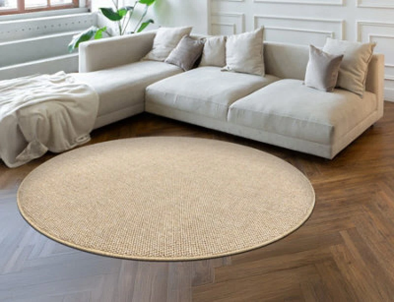 Image of RugsX Carpet Casablanca Loom Circle Beige, Loop, Soft Indoor & Outdoor Circle 80 Cm