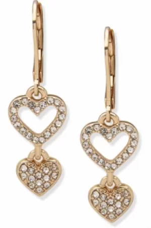 Image of Anne Klein Jewellery Pave Hearts Necklace 60558077-5ZU