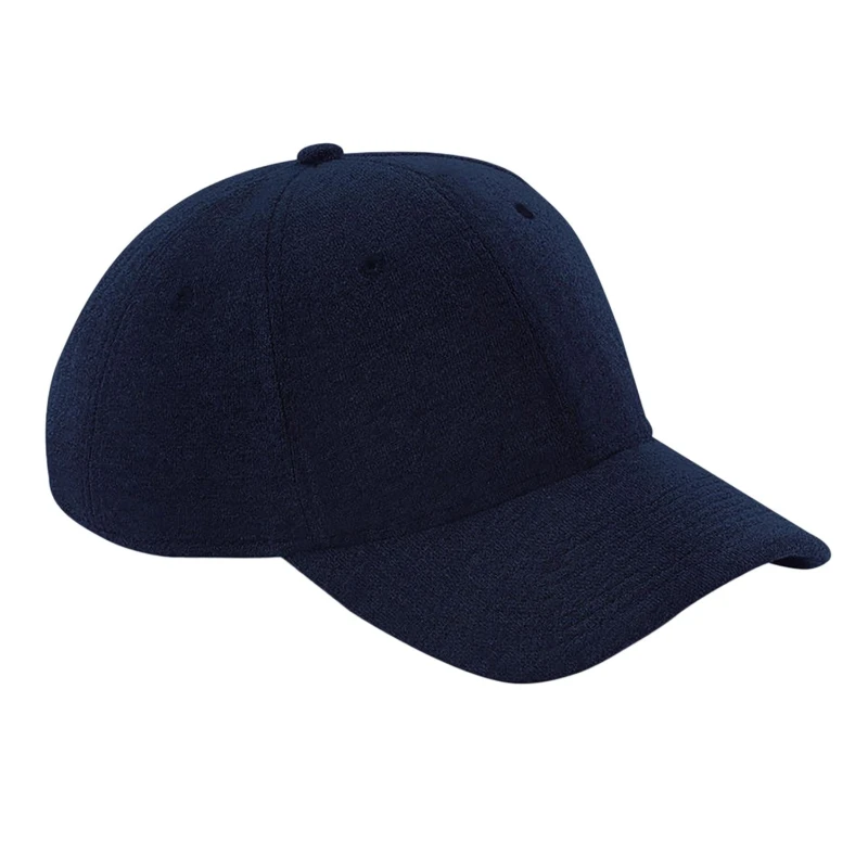 Image of Beechfield Beechfield Men Jersey Athleisure Baseball Cap in Navy Navy One Size Male 5059269750602