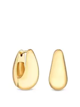 Image of Jon Richard Gold Plated Chunky Polished Hoop Earrings