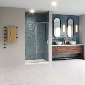 Image of Aquarius 6 Sliding Shower Door 1100mm Wide - 6mm Glass - Aqualux