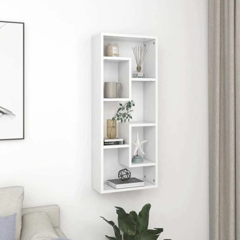 Image of VIDAXL Vidaxl - Wall Shelf White 36x16x90cm Engineered Wood 8720286586334