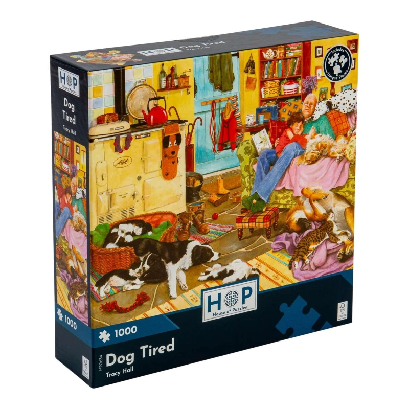Image of The House Of Puzzles Dog Tired, 1000 Piece Jigsaw Puzzle Multicolor Unisex
